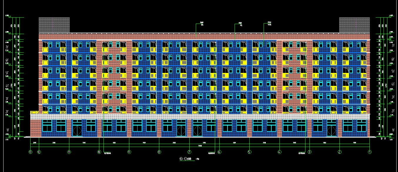 7层12578.58平-某公司电梯宿舍