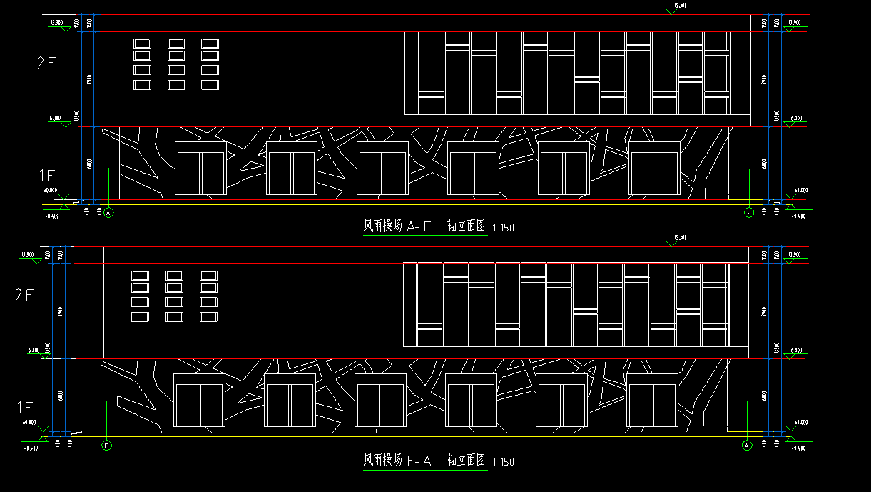 2层1533平-某私立中学风雨操场
