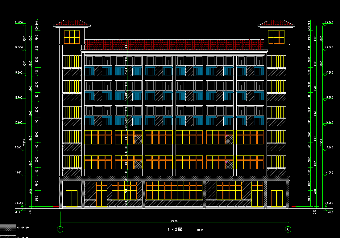 6层2323平-某小学饭堂及宿舍楼