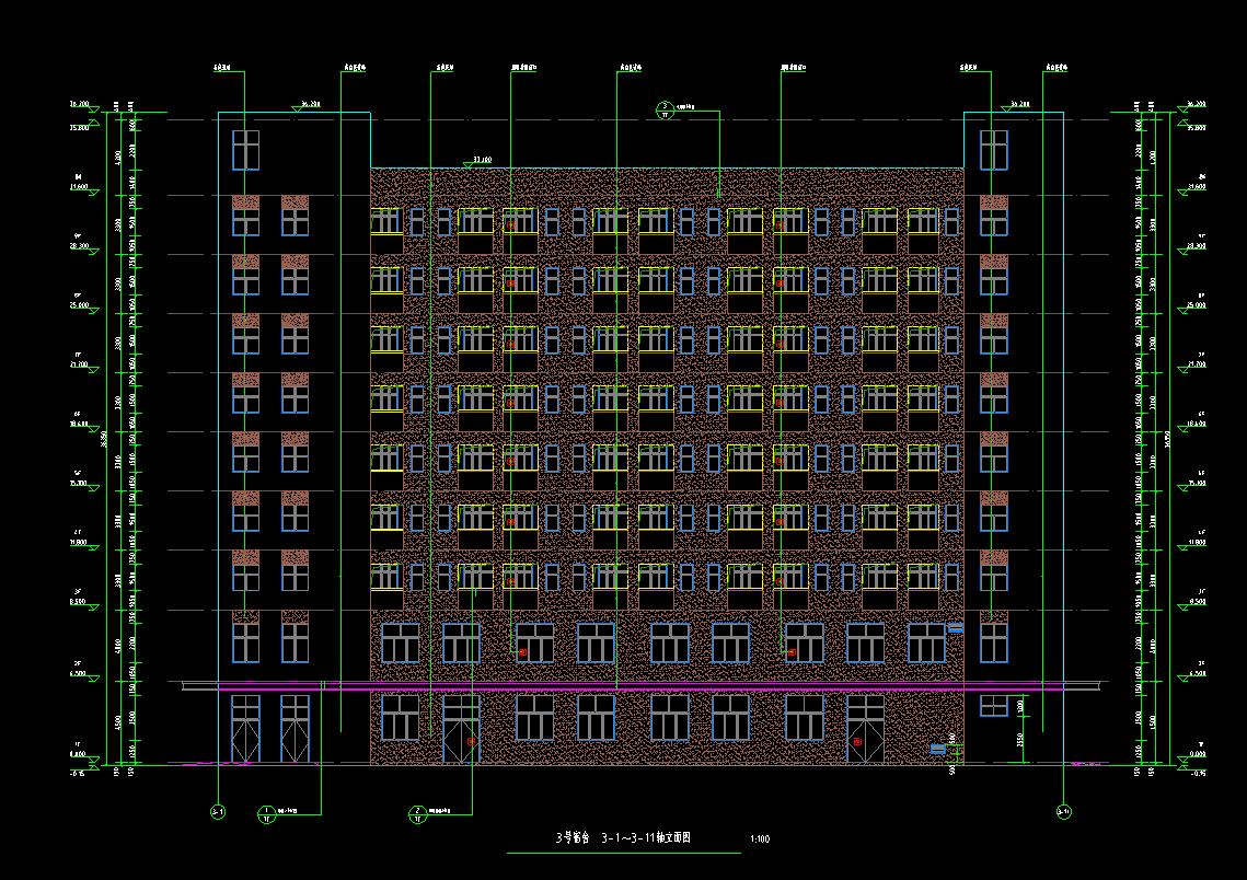 10层7572平-某地3号宿舍楼