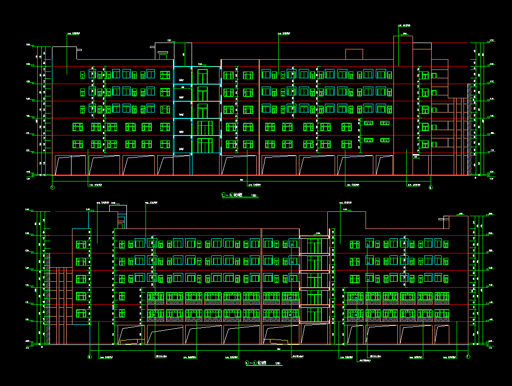 6层8155平-某市中西医结合医院新建门诊楼