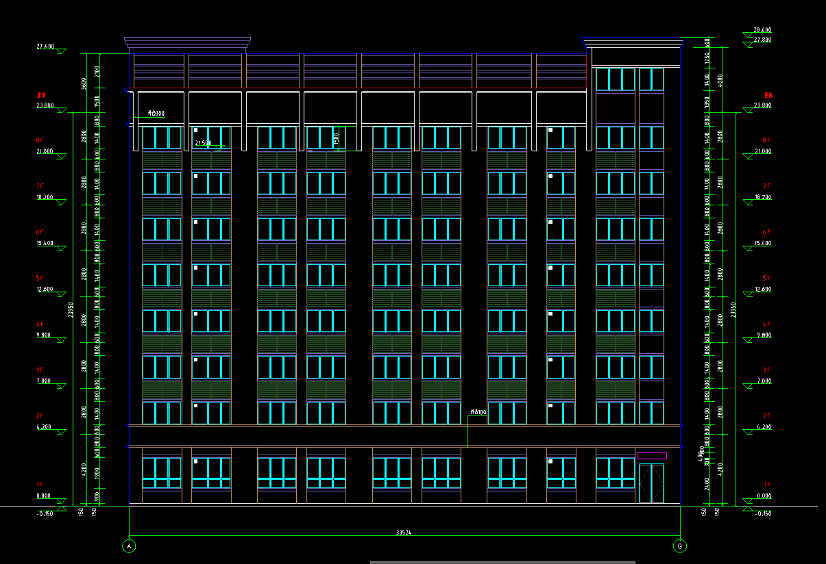 8层4087平-某地综合楼