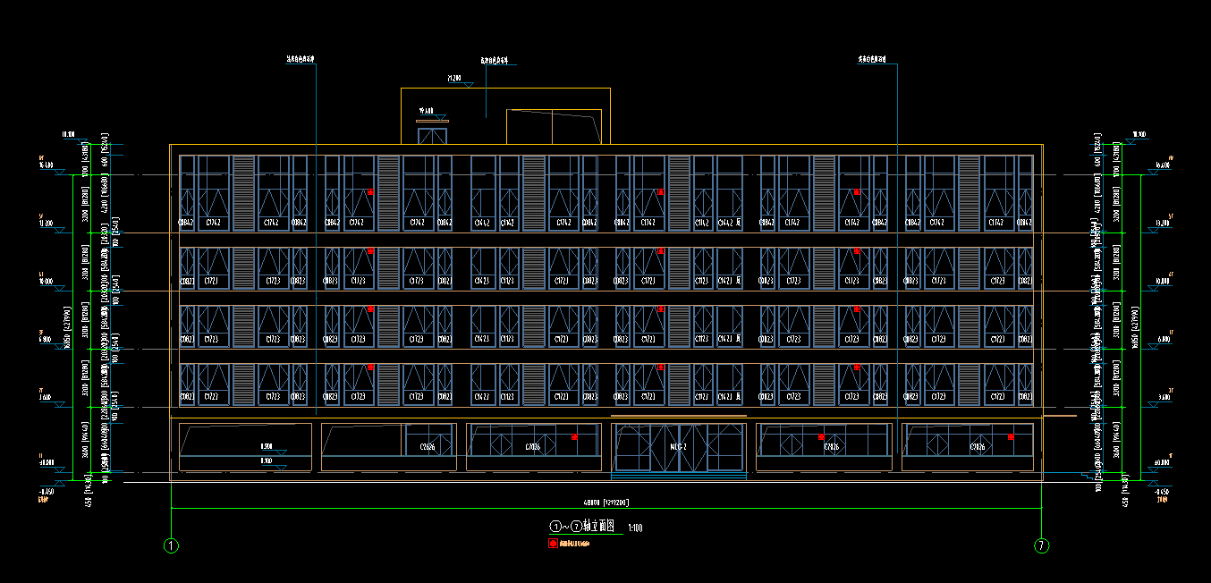 5层4327平-某项目-4#倒班宿舍