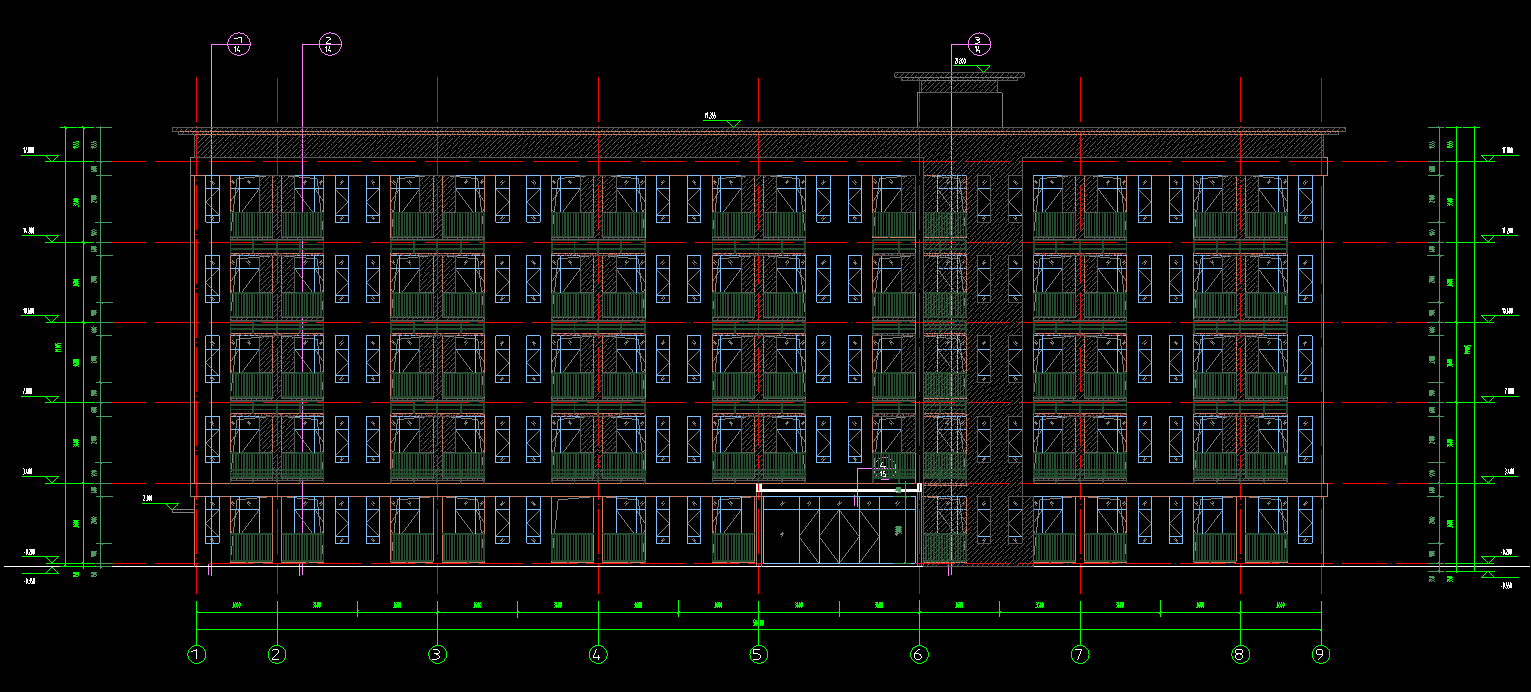 5层4558平方-某中学学生宿舍楼5幢
