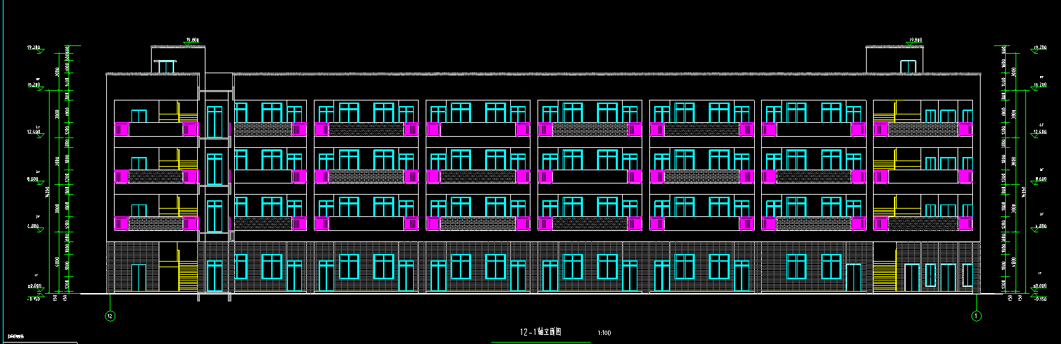 4层2857平方-某市中心小学B栋教学楼