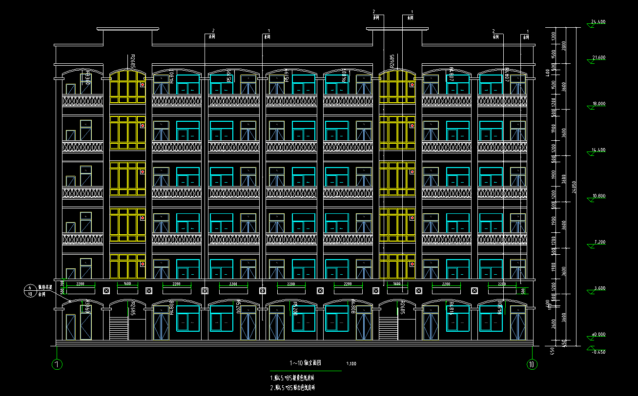6层2368平方-某县中心小学教学楼