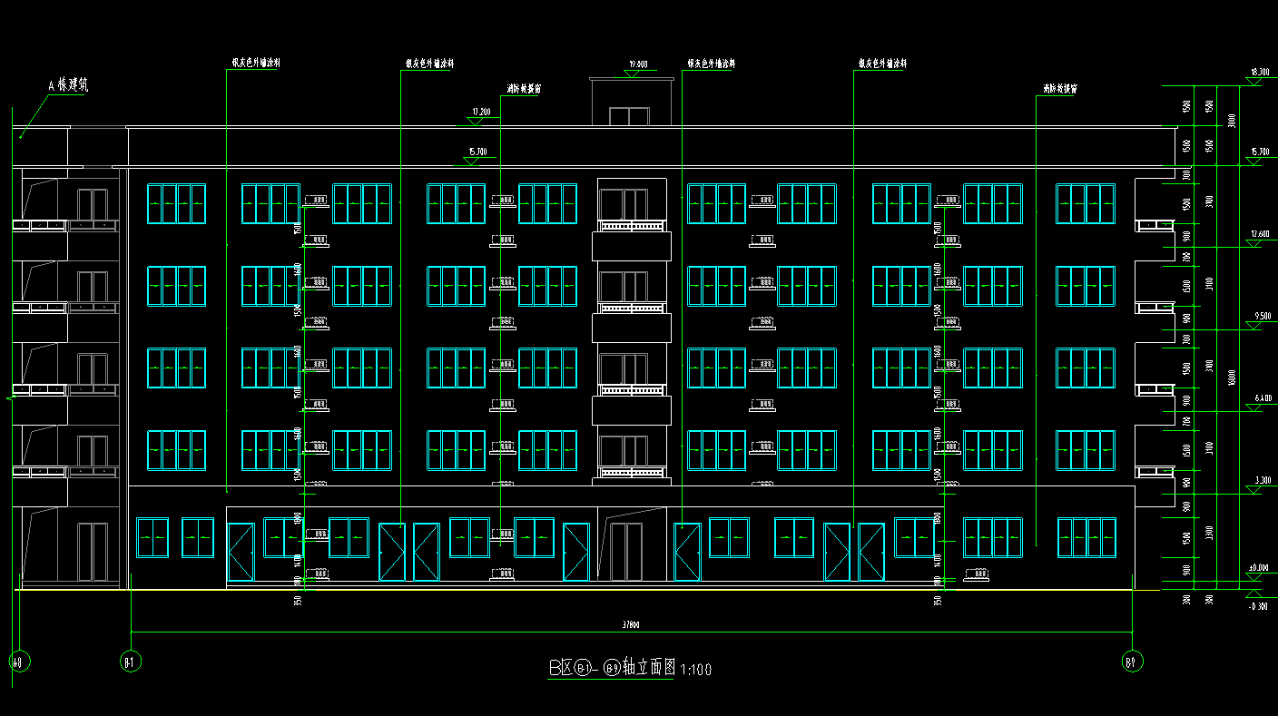 5层2593平方-某建筑用花岗岩矿加工区及配套设施项目宿舍楼AB栋B区