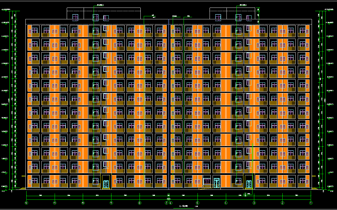 12层18515平方-某大学某校区国际学院35#宿舍楼