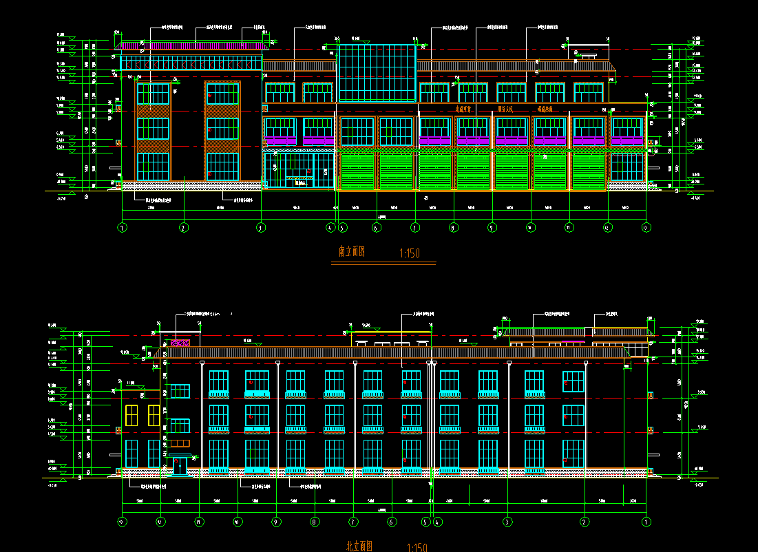 4层6383平-某消防站新建工程业务楼