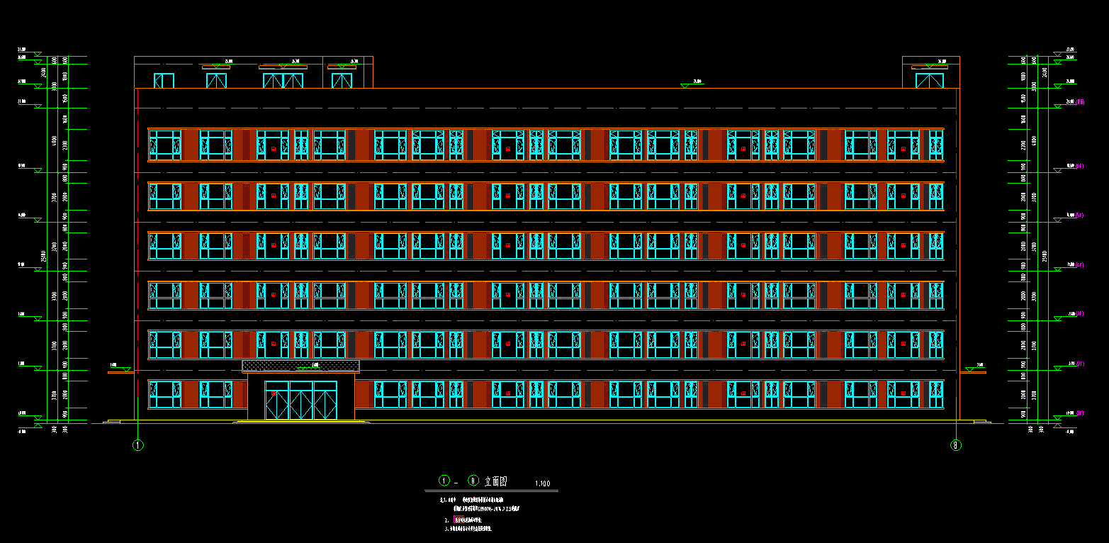 7层10221平方-某市外国语学校教学楼