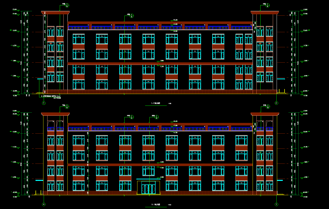 4层4572平方-某职业学院实训楼