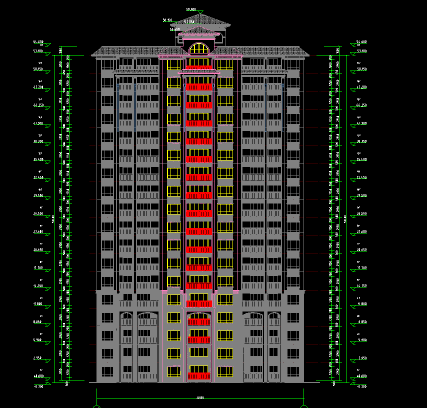 18层8081平方-某住宅区4#楼