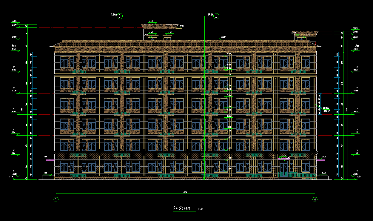 6层5156平方-某建材公司员工宿舍1#楼