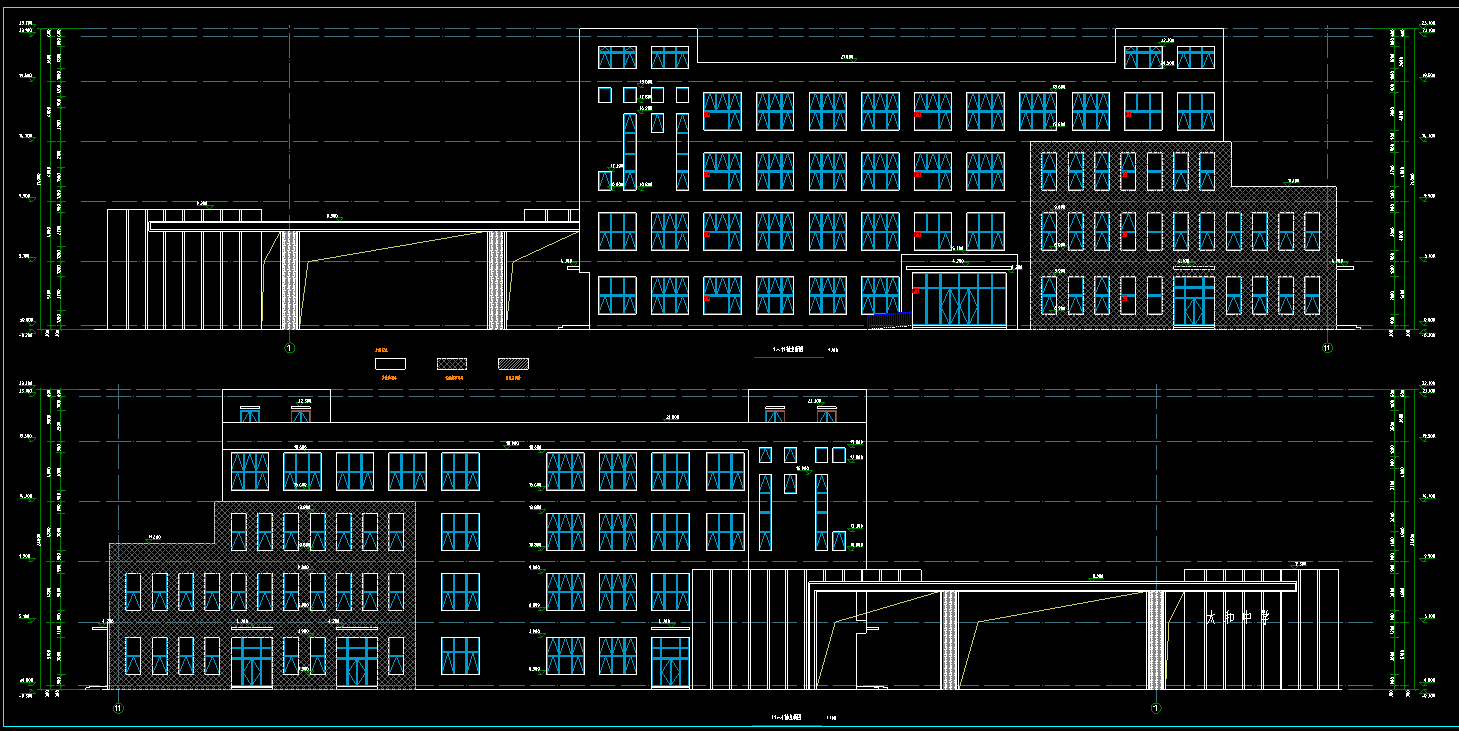 4层5793平方-某中学食堂.大门