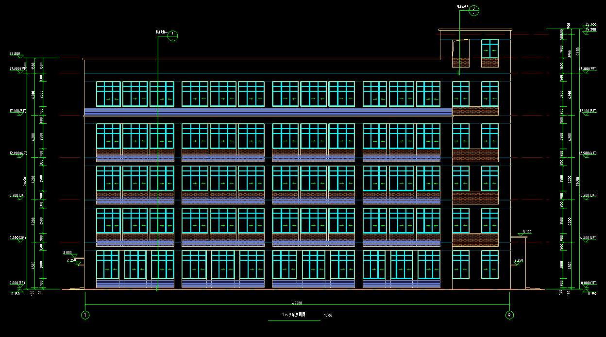 5层5248平-某市职教中心实训基地建设项目理实一体化综合楼