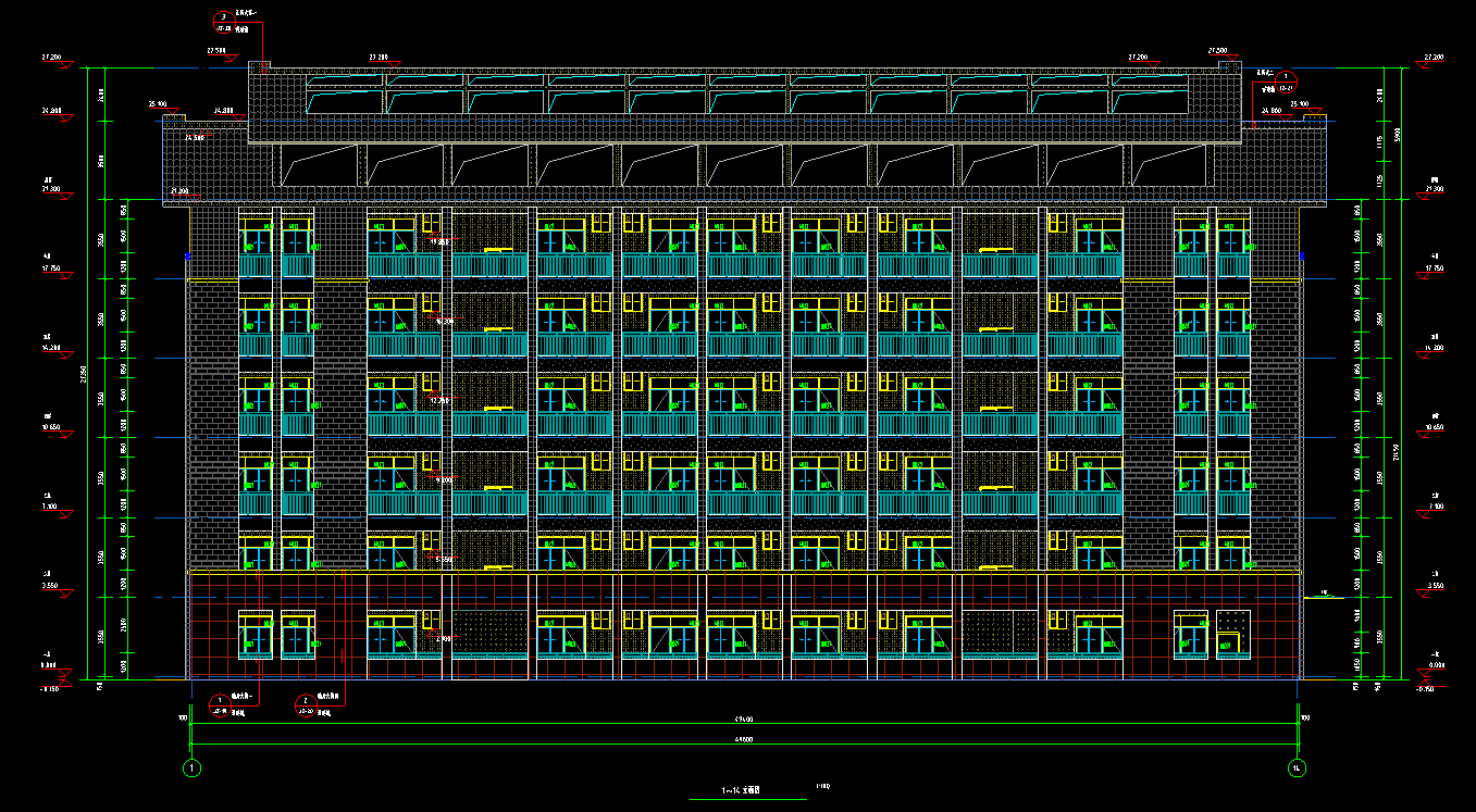 6层5868平方-某区中学工程--6#学生宿舍楼