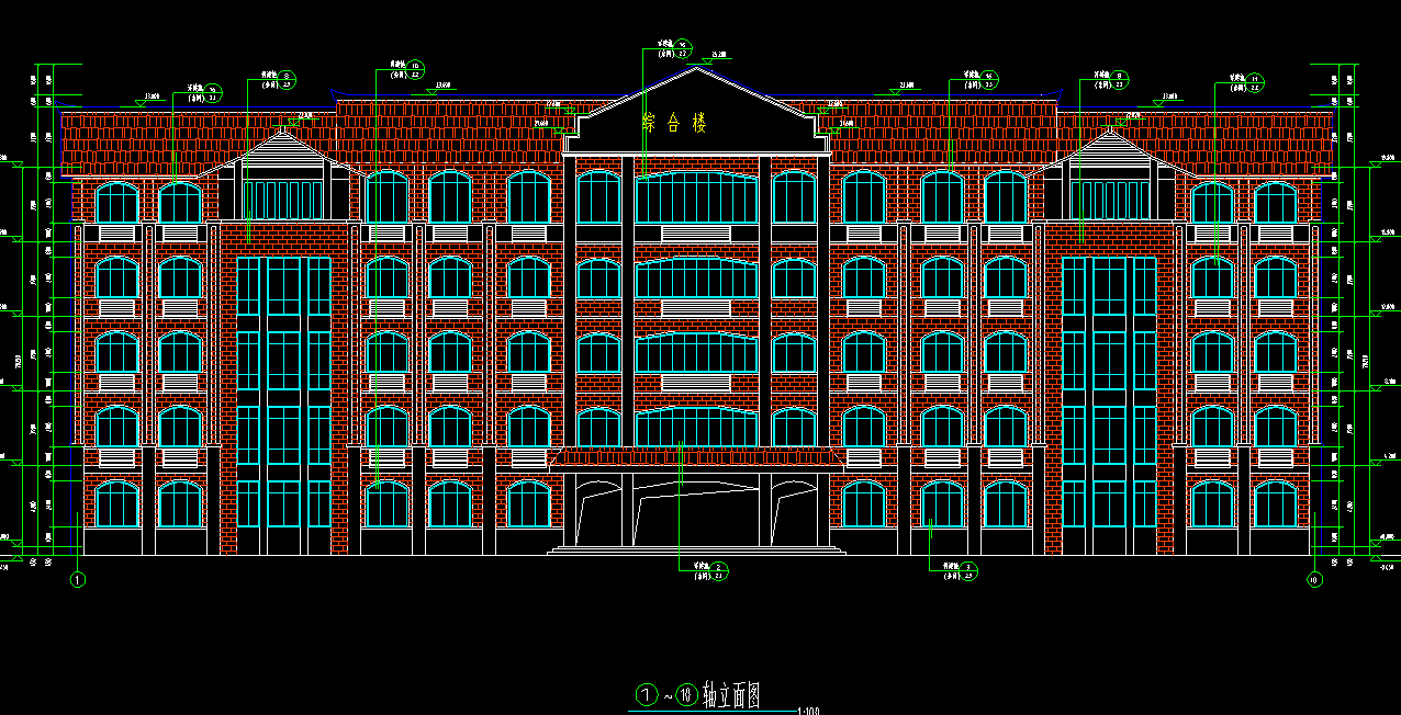 6层12070平方-某县第九中学新校区教学综合楼