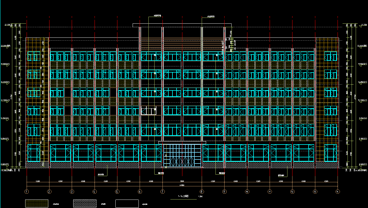 6层7506平方-某县职业高级中学实训楼